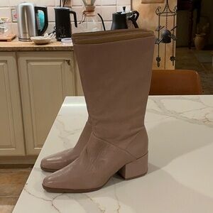 Franco Sarto Tan Leather Heeled Boots